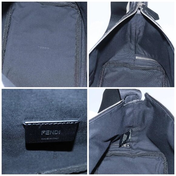 FENDI Zucca Canvas Shoulder Bag Black Auth FF3878AV - Picture 15 of 16